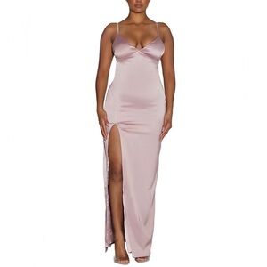 Naked Wardrobe Satin Dreams Maxi Dress